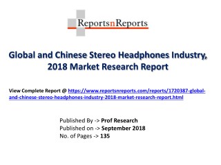 Stereo Headphones Industry 2023 Forecasts for Global Regions by Applications & Manufacturing Technology