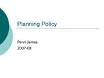 Planning Policy