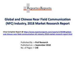 Global Near Field Communication (NFC) industry Top Players Market Share Analysis 2018