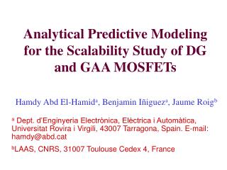 Analytical Predictive Modeling for the Scalability Study of DG and GAA MOSFETs