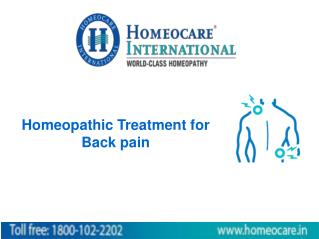 Effective Homeopathy treatment for back pain
