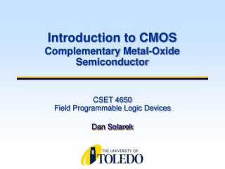 CSET 4650 Field Programmable Logic Devices