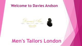 Mens Tailors in London - daviesandson