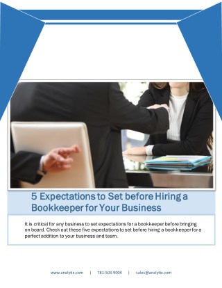 5 Expectations to Set before Hiring a Bookkeeper for Your Business