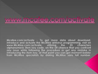 MCAFEE.COM/ACTIVATE- ACTIVATE MCAFEE ANTIVIRUS PRODUCT
