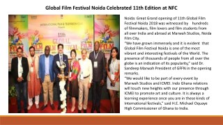 Global Film Festival Noida Celebrated 11th Edition at NFC