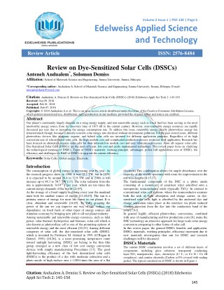 Review on Dye-Sensitized Solar Cells (DSSCs)