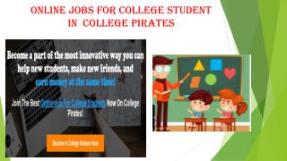 Online Jobs for College Students