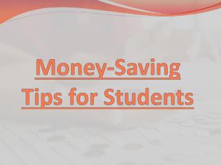 Money-Saving Tips for Students