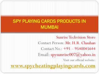 Make Unlimited Amount of Money with Spy Cheating Playing Cards in Mumbai