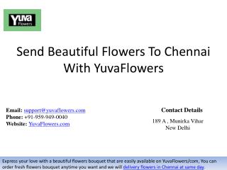 Send Beautiful Flowers To Chennai With YuvaFlowers