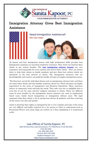 Immigration Attorney Gives Best Immigration Assistance
