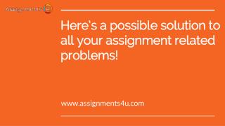 Here’s a possible solution to all your assignment related problems!