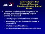 Antihypertensive Trial Outcome Differences: Diuretic vs. Calcium Channel Blocker