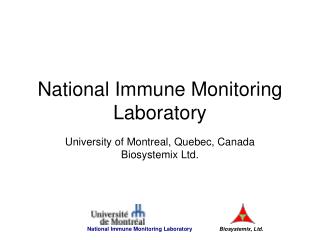National Immune Monitoring Laboratory