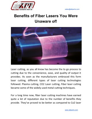 Benefits of Fiber Lasers You Were Unaware of!