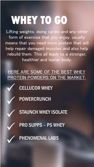 Best whey protein powders in the Market