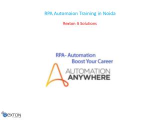 RPA Automaion Training in Noida