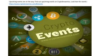 Look here for upcoming events – Cryptoknowmics events