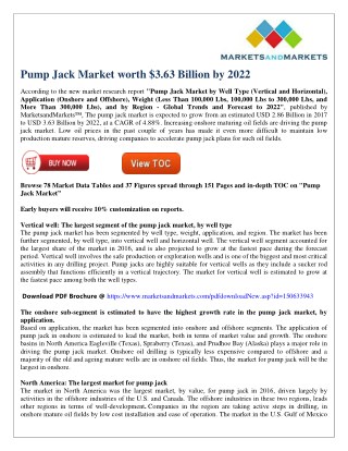 Pump Jack Market worth $3.63 Billion by 2022