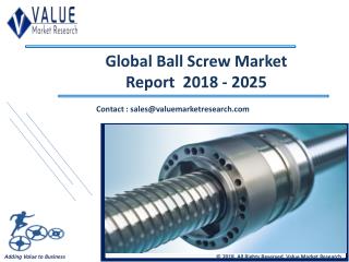 Ball Screw Market Till 2025 Research Report | Value Market Research