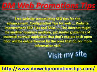 DM Web Promotions Tips