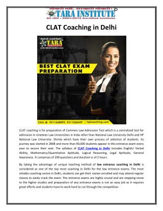 CLAT Coaching in Delhi