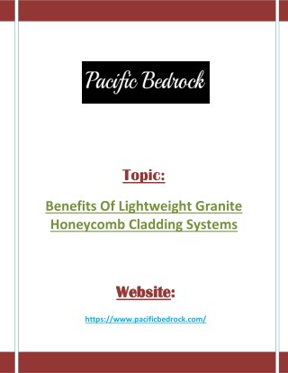 Benefits Of Lightweight Granite Honeycomb Cladding Systems