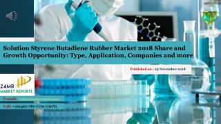 Solution Styrene Butadiene Rubber Market 2018 Share and Growth Opportunity: Type, Application, Companies and more
