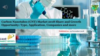 Carbon Nanotubes (CNT) Market 2018 Share and Growth Opportunity: Type, Application, Companies and more
