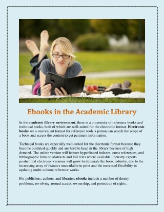 Ebooks in the Academic Library