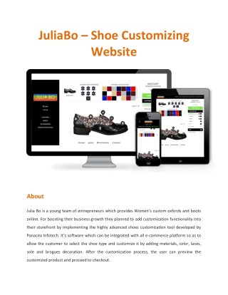 JuliaBo – Shoe Customizing Website