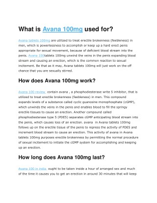 Avana 100mg