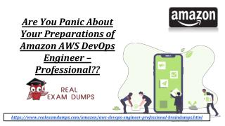 Preparation Tips For Amazon AWS DEVOPS ENGINEER PROFESSIONAL Exam - Realexamdumps.com