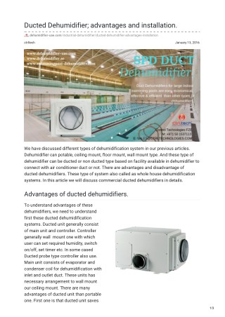 How & why to do duct dehumidifier installation for indoor swimming pools? #dehumidifier #DuctDehumidifier #UAE #SaudiAra