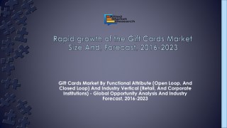 Gift cards market