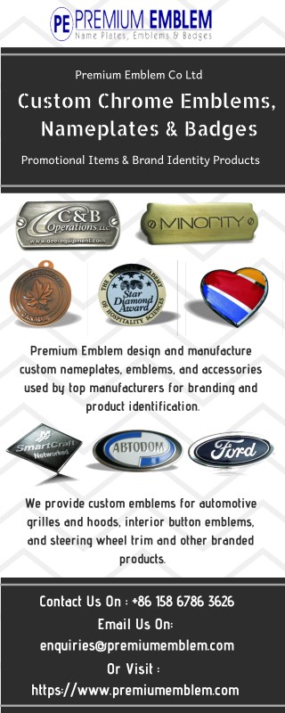 Custom Emblems | Auto Emblems & Badges - Premium Emblem Co Ltd