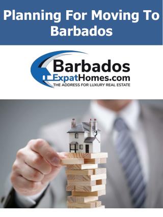 Planning For Moving To Barbados