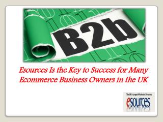 Esources Is the Key to Success for Many Ecommerce Business Owners in the UK