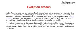 Evolution of SaaS