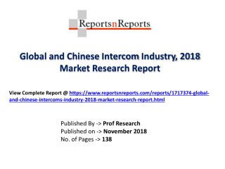 Global Intercom Industry with a focus on the Chinese Market