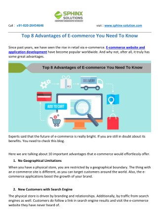 Top 8 Advantages of E-commerce You Need To Know