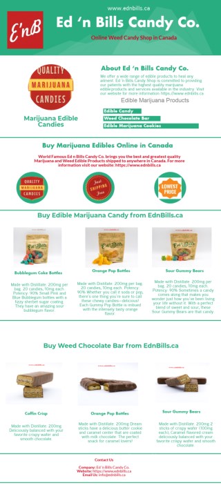Weed Candy Shop in Canada - EdnBills.ca