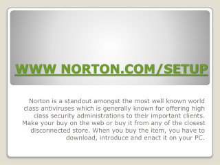 norton.com/setup Download, Install, Reinstall, and Redownload Norton ...