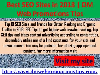 Best SEO Sites in 2018 | DM Web Promotions Tips