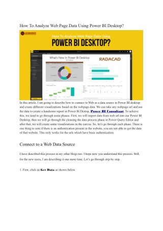 How To Analyze Web Page Data Using Power BI Desktop?