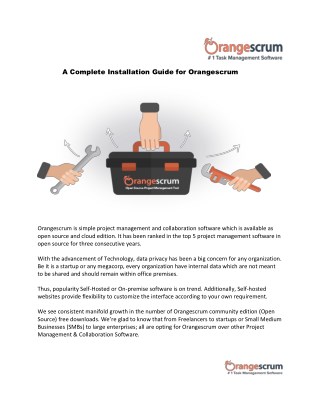 A Complete Installation Guide for Orangescrum