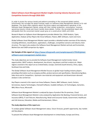 Global Software Asset Management Market Insights Covering Industry Dynamics and Competitive Scenario through 2018-2025