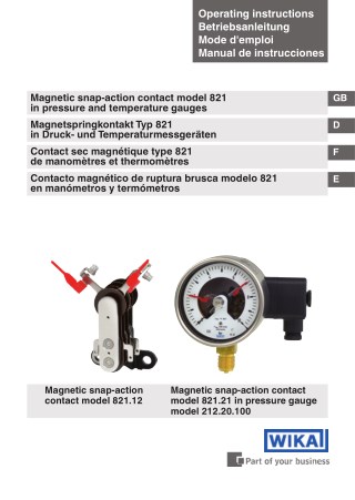 Wika Electrical switch contacts (electrical alarm contacts) | Seeautomation & Engineers