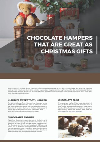 Chocolate Hampers That are Great as Christmas Gifts